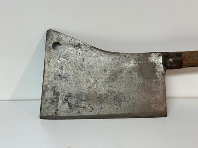 LARGE ANTIQUE MEAT CLEAVER