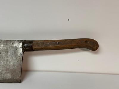 LARGE ANTIQUE MEAT CLEAVER