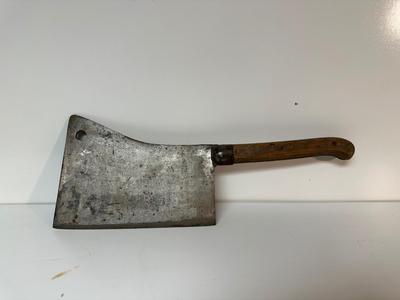 LARGE ANTIQUE MEAT CLEAVER