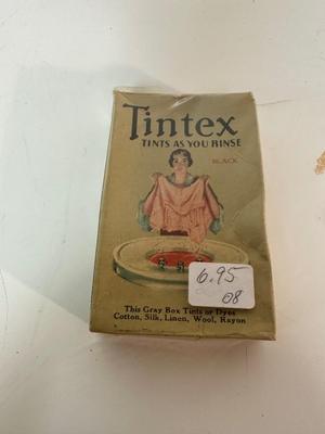 2 VERY OLD BOXES OF TINTEX TINTS AND DYES