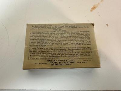 2 VERY OLD BOXES OF TINTEX TINTS AND DYES
