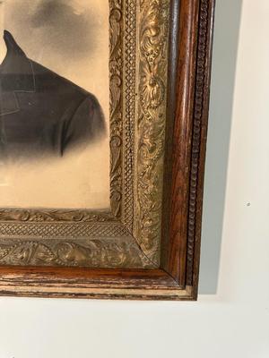 ANTIQUE PHOTO OF JOHN STANTON IN AN ANTIQUE FRAME