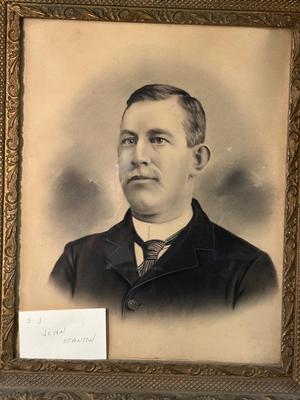 ANTIQUE PHOTO OF JOHN STANTON IN AN ANTIQUE FRAME