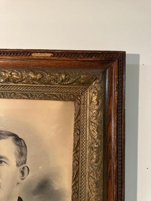 ANTIQUE PHOTO OF JOHN STANTON IN AN ANTIQUE FRAME