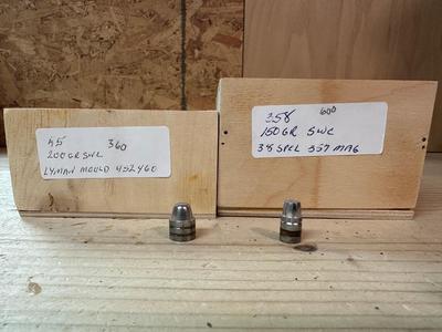 .45 CALIBER AND .358 CAST LEAD BULLETS