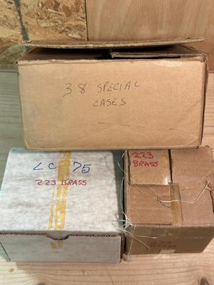 .223 AND 38 SPECIAL EMPTY BRASS SHELLS FOR RELOADING