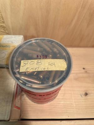 .223 AND 308 EMPTY BRASS SHELLS FOR RELOADING