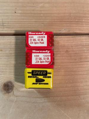 22 CAL RIFLE BULLETS FOR RELOADING - 3 BOXES