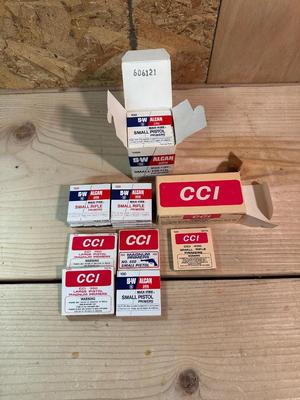 SMALL & LARGE PISTOL PRIMERS PLUS SMALL RIFLE PRIMERS