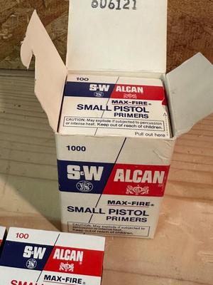 SMALL & LARGE PISTOL PRIMERS PLUS SMALL RIFLE PRIMERS