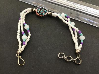 Handcrafted Glass Beaded Dream Catcher Bracelet