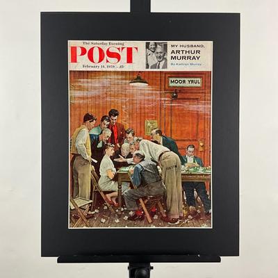 248 February 14, 1959, cover of The Saturday Evening Post, featuring Norman Rockwell's illustration titled "Jury" or...