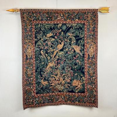 549 Vintage French Aristolochia Leaves Tapestry