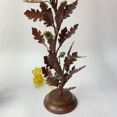 550 Pair Of Metal Leaf Lamps