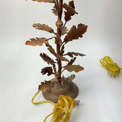 550 Pair Of Metal Leaf Lamps