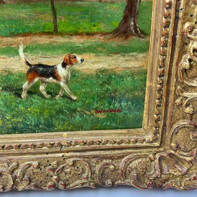 551 Original Fox Hunt Oil Painting by Williams