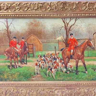 551 Original Fox Hunt Oil Painting by Williams