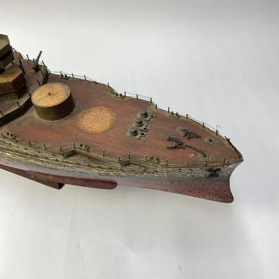 552 Antique German Dreadnaught Ship Model