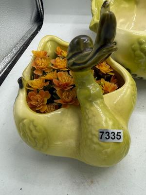 Hull green ceramic 1950’s chartreuse