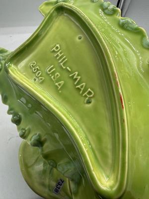 MCM Royal Haeger green leaf ceramic dishes