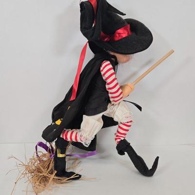 LOT 7: Vintage Annalee Halloween Witch Doll, Vintage Hallmark Halloween Paper Candy Bowl,Circa 1960s, Made in West Germany, Cardboard...