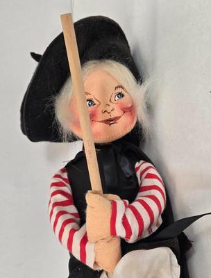 LOT 7: Vintage Annalee Halloween Witch Doll, Vintage Hallmark Halloween Paper Candy Bowl,Circa 1960s, Made in West Germany, Cardboard...