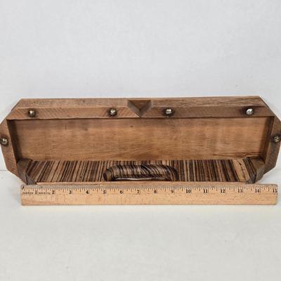 LOT 9: Vintage Bamboo Decorative Plate Featuring a Painted Tiger, Dragon Print, Mongolian Wooden Abacus with Painted Wooden Balls, Wooden...