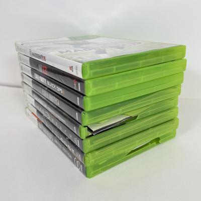 LOT 43: XBOX 360 Video Games: Battlefield 3, Call of Duty (Black Ops II, 3 & 4: Modern Warfare), Halo 3 ODST & Reach, NFL Madden...