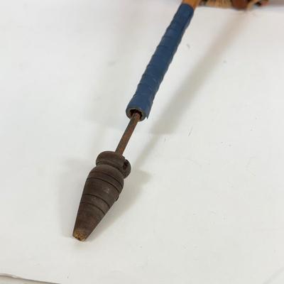 LOT 47: Early/Mid-20th Century Folk Art Noise Maker/Puppet- Hand cranked Automation Toy