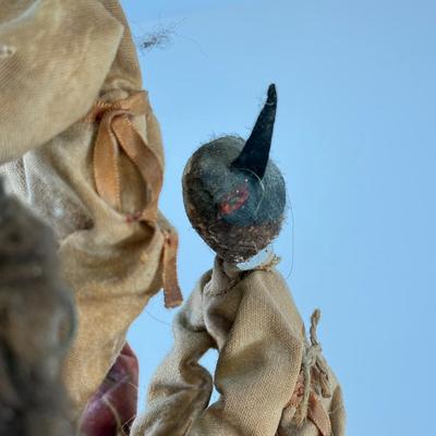 LOT 47: Early/Mid-20th Century Folk Art Noise Maker/Puppet- Hand cranked Automation Toy