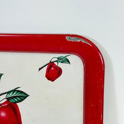 LOT 49: Farmhouse Kitchen Collection: Pottery Stoneware Canisters, Bird Bowl & Tin Apple Tray