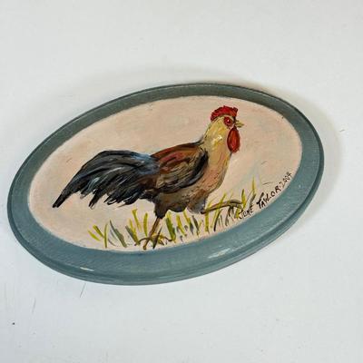 LOT 49: Farmhouse Kitchen Collection: Pottery Stoneware Canisters, Bird Bowl & Tin Apple Tray