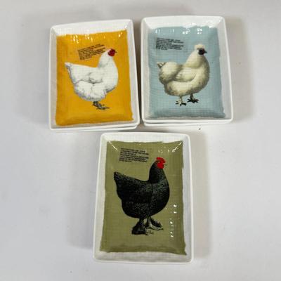 LOT 49: Farmhouse Kitchen Collection: Pottery Stoneware Canisters, Bird Bowl & Tin Apple Tray