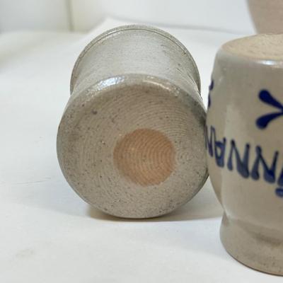 LOT 50: Stoneware Pottery Collection for Kitchen: Spice Jars, Rockdale & Rowe Pottery