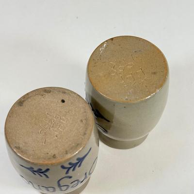 LOT 50: Stoneware Pottery Collection for Kitchen: Spice Jars, Rockdale & Rowe Pottery