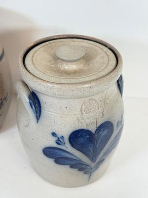 LOT 50: Stoneware Pottery Collection for Kitchen: Spice Jars, Rockdale & Rowe Pottery