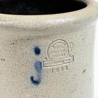 LOT 50: Stoneware Pottery Collection for Kitchen: Spice Jars, Rockdale & Rowe Pottery