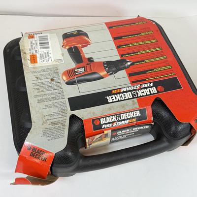 LOT 53: New Tools: Black & Decker Firestorm 12.0V Cordless Drill/Driver jCD431K & Inflator 200 9517