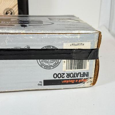 LOT 53: New Tools: Black & Decker Firestorm 12.0V Cordless Drill/Driver jCD431K & Inflator 200 9517