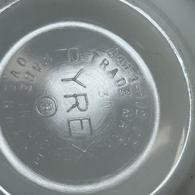 LOT 54: Pyrex Collection: Early American Cinderella Mixing Bowl Set, Amish Butterprint Bowl & (Corning) Ruby Scroll Saucers/Plates