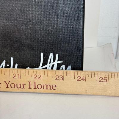 LOT 57: Owl Moon Stencil Painting signed by artist Mike Alter