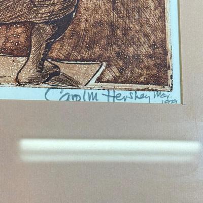 LOT 58: "Choir Director" Lithograph Signed Carol M Hershey May 1979