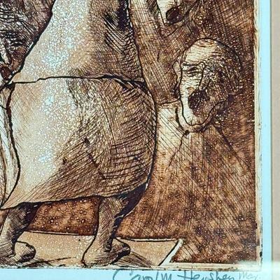 LOT 58: "Choir Director" Lithograph Signed Carol M Hershey May 1979