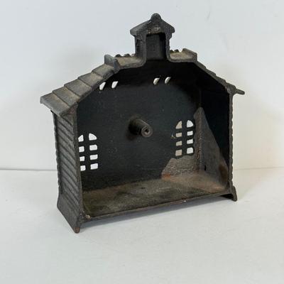 LOT 60: Mini Cast Iron House Front, S&P Shakers & Figures w/ Vintage Japanese Dog S&P Shakers