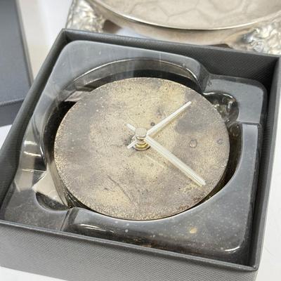 LOT 63: Wedgwood Arris Desk Clock w/ Box, FB Rogers Pieces, Turtle Dish & More