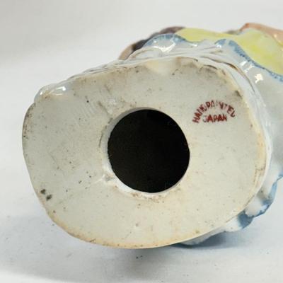 LOT 64: 1992 Lladro Collector's Society Bell, Hand Painted Japanese Figurine, Eagle Brand Ironstone Hand Painted Bowl & More