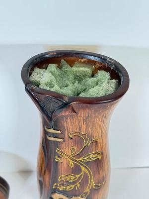 LOT 65: Vintage Paperboard Owl Wall Hangings, Large Plastic Leaf Wall Decor, Wood Floral Vase & More