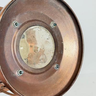 LOT 67: Three Copper & Brass Solar Powered Lanterns`