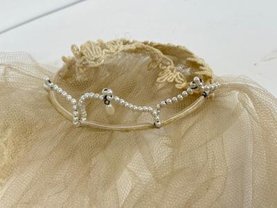 LOT 71: Vintage Paper Dress Up Dolls, Pink Bisque Porcelain Wall Hangings, Vintage Veil & More