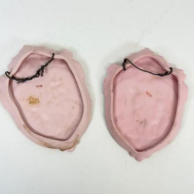 LOT 71: Vintage Paper Dress Up Dolls, Pink Bisque Porcelain Wall Hangings, Vintage Veil & More